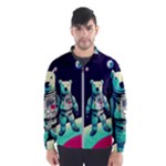 Bear Astronaut Futuristic Men s Windbreaker