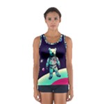 Bear Astronaut Futuristic Sport Tank Top 