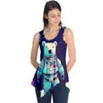 Bear Astronaut Futuristic Sleeveless Tunic
