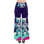 Bear Astronaut Futuristic So Vintage Palazzo Pants
