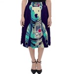 Bear Astronaut Futuristic Classic Midi Skirt