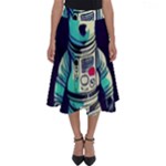 Bear Astronaut Futuristic Perfect Length Midi Skirt