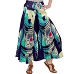 Bear Astronaut Futuristic Women s Satin Palazzo Pants