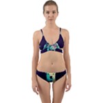 Bear Astronaut Futuristic Wrap Around Bikini Set