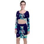 Bear Astronaut Futuristic Top and Skirt Sets