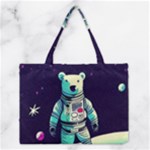 Bear Astronaut Futuristic Medium Tote Bag