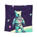 Bear Astronaut Futuristic Square Tapestry (Small)