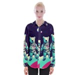 Bear Astronaut Futuristic Womens Long Sleeve Shirt