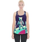 Bear Astronaut Futuristic Piece Up Tank Top