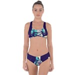 Bear Astronaut Futuristic Criss Cross Bikini Set