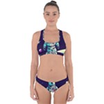 Bear Astronaut Futuristic Cross Back Hipster Bikini Set