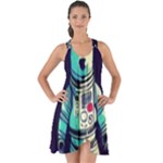 Bear Astronaut Futuristic Show Some Back Chiffon Dress