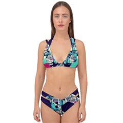 Double Strap Halter Bikini Set 