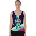 Bear Astronaut Futuristic Velvet Tank Top