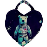 Bear Astronaut Futuristic Giant Heart Shaped Tote