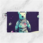 Bear Astronaut Futuristic Canvas Cosmetic Bag (Large)