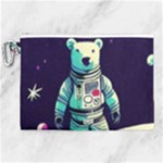 Bear Astronaut Futuristic Canvas Cosmetic Bag (XL)