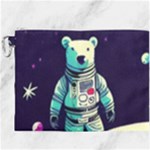 Bear Astronaut Futuristic Canvas Cosmetic Bag (XXXL)