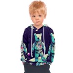 Bear Astronaut Futuristic Kids  Overhead Hoodie