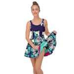 Bear Astronaut Futuristic Inside Out Casual Dress