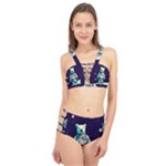 Bear Astronaut Futuristic Cage Up Bikini Set