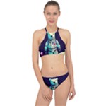 Bear Astronaut Futuristic Halter Bikini Set