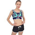 Bear Astronaut Futuristic V-Back Sports Bra