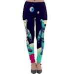Bear Astronaut Futuristic Lightweight Velour Leggings