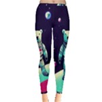 Bear Astronaut Futuristic Inside Out Leggings