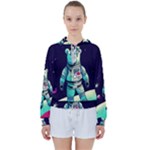 Bear Astronaut Futuristic Women s Tie Up Sweat