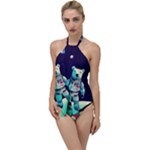 Bear Astronaut Futuristic Go with the Flow One Piece Swimsuit