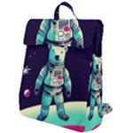 Bear Astronaut Futuristic Flap Top Backpack