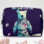 Bear Astronaut Futuristic Make Up Pouch (Medium)
