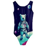 Bear Astronaut Futuristic Kids  Cut-Out Back One Piece Swimsuit