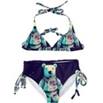Bear Astronaut Futuristic Kids  Classic Bikini Set
