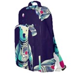 Bear Astronaut Futuristic Double Compartment Backpack