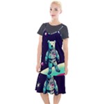 Bear Astronaut Futuristic Camis Fishtail Dress