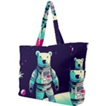 Bear Astronaut Futuristic Simple Shoulder Bag