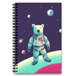 Bear Astronaut Futuristic 5.5  x 8.5  Notebook