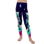 Bear Astronaut Futuristic Kids  Lightweight Velour Leggings