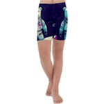 Bear Astronaut Futuristic Kids  Lightweight Velour Capri Yoga Leggings