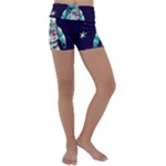 Bear Astronaut Futuristic Kids  Lightweight Velour Yoga Shorts