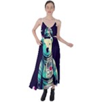Bear Astronaut Futuristic Tie Back Maxi Dress