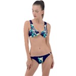 Bear Astronaut Futuristic Ring Detail Crop Bikini Set