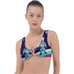 Bear Astronaut Futuristic Ring Detail Bikini Top