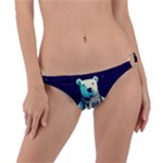 Bear Astronaut Futuristic Ring Detail Bikini Bottoms