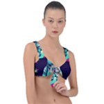 Bear Astronaut Futuristic Front Tie Bikini Top
