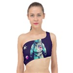Bear Astronaut Futuristic Spliced Up Bikini Top 