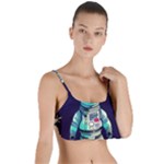 Bear Astronaut Futuristic Layered Top Bikini Top 