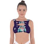 Bear Astronaut Futuristic Bandaged Up Bikini Top
